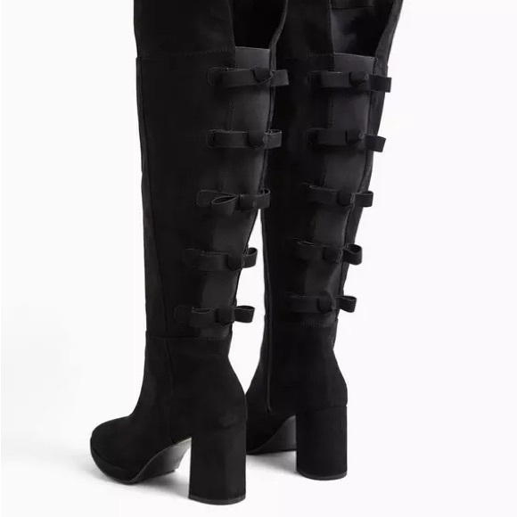 torrid Shoes - Torrid Black Over-the-Knee Boots with Bow Detail
